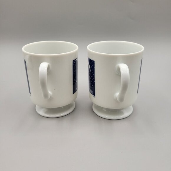 The Morton Salt Girls Pedestal Coffee Cups Set 150 Year Anniversary Advertising - Picture 3 of 6